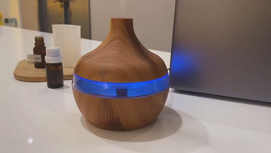 Wood Ultrasonic Air Humidifier Essential Oil Aromatherapy